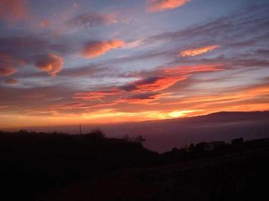 Puesta de sol desde la ventana