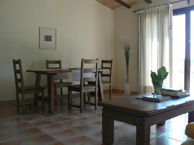 Living room and dining area