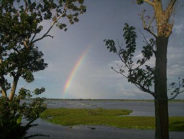 Un arco Iris que puedes disfrutar desde la terracita