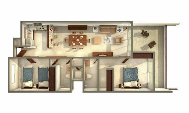 PLANO 3D APARTAMENTO