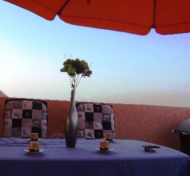 terraza de los apartamentos en Malta