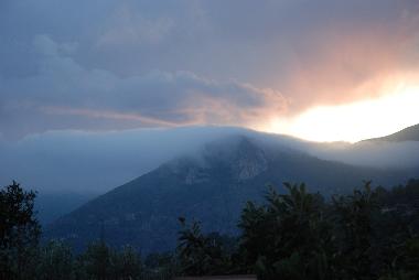 Sunset over the valley