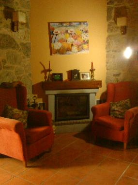 salon con chimenea
