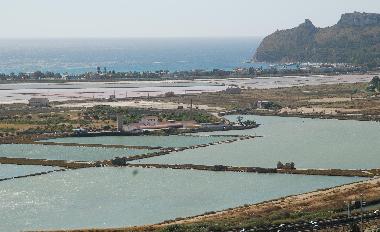 Playa del Poetto y estanque de Molentargius
