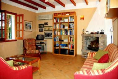 Sala de estar con chimenea