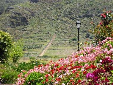 Path from the house to the mountain peaks of the Lazaros El Picacho Tenerife