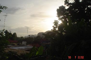                    VIEW OF THE SUNSET FROM THE UP TERRACE