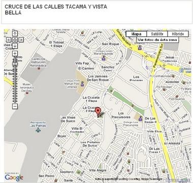 MAPA DE UBICACION DEL APARTAMENTO, DISTRITO DE SGO. DE SURCO