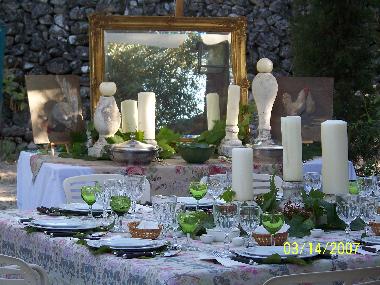 Cenas organizadas a pedido de los clientes en la Vaqueria