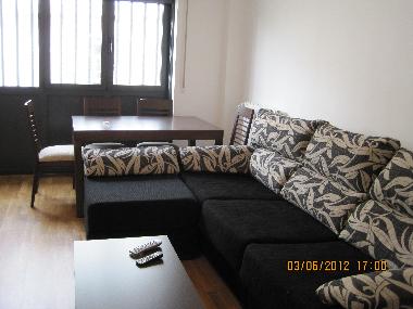 Amplio sal�n con mesa comedor, sof� y TV