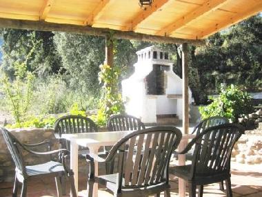 terraza con barbacoa