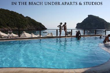 on the beach at 150 m from the studios