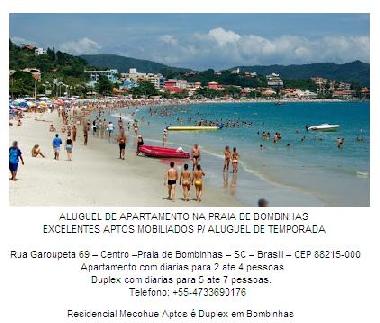 Apartamento de vacaciones en Bombinhas (Santa Catarina)Casa de vacaciones