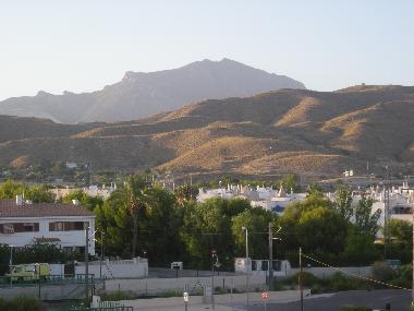vista a la montaa desde la terraza de entrada