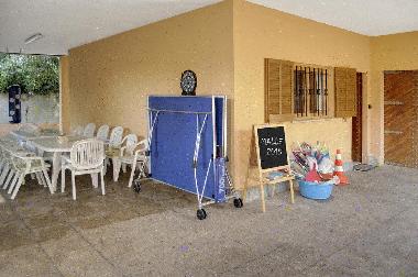 La zona de ocio de la villa
