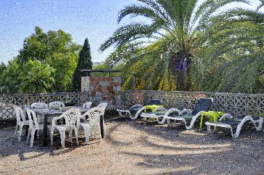 La enorme terraza de la villa.