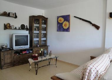 sal�n con TV y sofa cama doble
