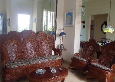 Living room with rocking chairs.